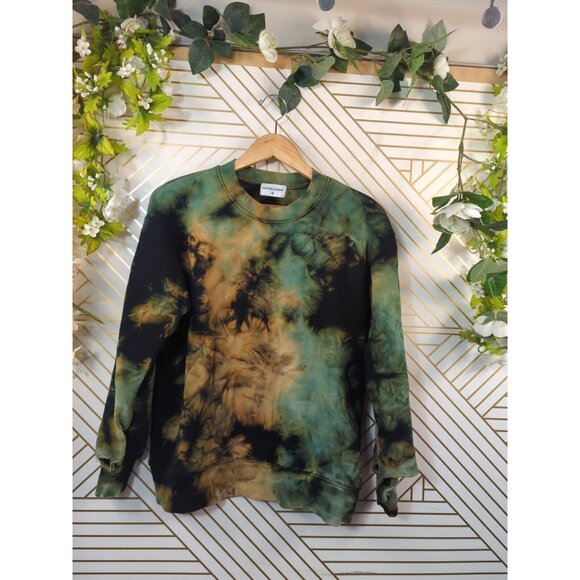COTTON CITIZEN Women's Milan Crewneck Sweatshirt Tie Dye Distressed Size XS - Picture 2 of 8